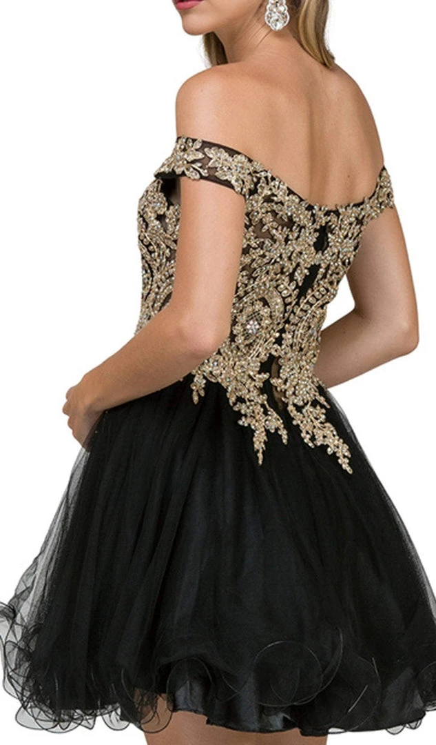 Dancing Queen - 2130 Off Shoulder Embellished Cocktail Dress 7 Dancing Queen - 2130 Off Shoulder Embellished Cocktail Dress