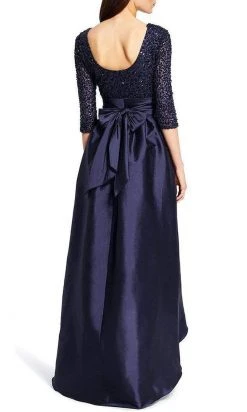 Adrianna Papell - 091919630 Sequined High Low Bow Gown Formal Gowns 7 Adrianna Papell - 091919630 Sequined High Low Bow Gown Formal Gowns