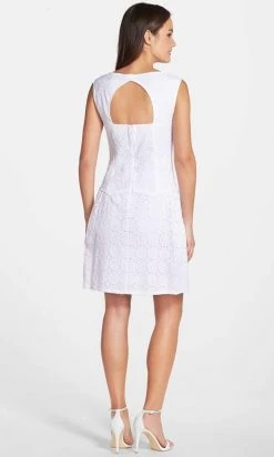 Cocktail Dresses Adrianna Papell - 12244340 Lace Bateau Neck A-Line Dress