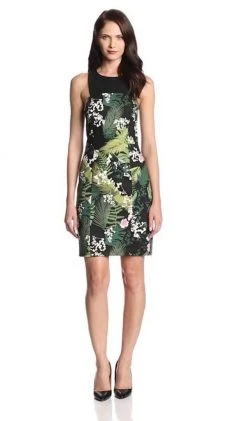 Adrianna Papell - 16PD77170 Printed Halter Sheath Cocktail Dress