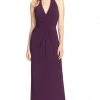 Adrianna Papell - 191915320 Ruched Jersey Halter Dress Formal Gowns