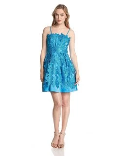 Cocktail Dresses Adrianna Papell - 41893250 Crochet Overlaid Strapless Cocktail Dress