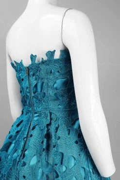 Cocktail Dresses Adrianna Papell - 41893250 Crochet Overlaid Strapless Cocktail Dress