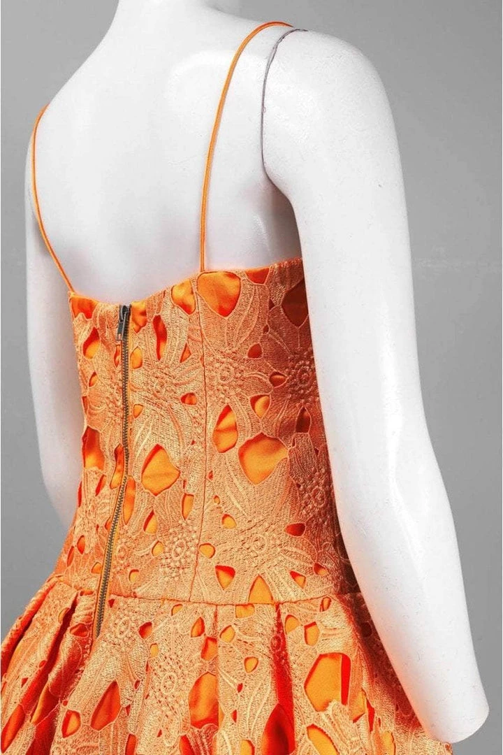 Adrianna Papell - 41893270 Crochet Overlay Short A-Line Dress 5 Adrianna Papell - 41893270 Crochet Overlay Short A-Line Dress