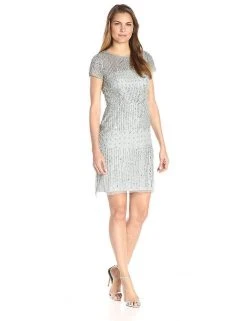 Cocktail Dresses Adrianna Papell - 41926810 Cap Sleeve Rivulet Beaded Sheath Dress 20 Cocktail Dresses Adrianna Papell - 41926810 Cap Sleeve Rivulet Beaded Sheath Dress