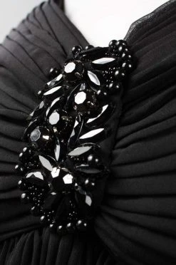 Adrianna Papell - 81850600 Pleated V-neck A-line Dress