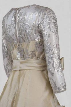 Adrianna Papell - 81916970 Quarter Sleeve Ribbon Ornate High Low Gown Formal Gowns 18 Adrianna Papell - 81916970 Quarter Sleeve Ribbon Ornate High Low Gown Formal Gowns