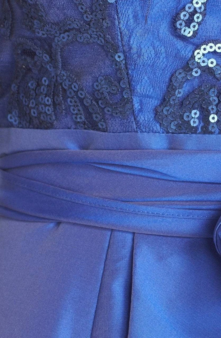 Adrianna Papell - 81916970 Quarter Sleeve Ribbon Ornate High Low Gown Formal Gowns 13 Adrianna Papell - 81916970 Quarter Sleeve Ribbon Ornate High Low Gown Formal Gowns