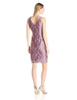 Adrianna Papell - 81920850 Embroidered Lace Sheath Dress With Topper Cocktail Dresses 12 Adrianna Papell - 81920850 Embroidered Lace Sheath Dress With Topper Cocktail Dresses