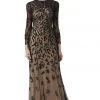 Adrianna Papell - 91898370 Sequined Long Sleeve Sheath Dress