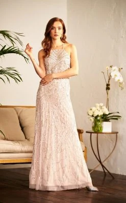 Formal Gowns Adrianna Papell - 91907930 Bedazzled Halter Blouson Sheath Dress 11 Formal Gowns Adrianna Papell - 91907930 Bedazzled Halter Blouson Sheath Dress