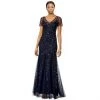 Adrianna Papell - 91918840 Beaded Illusion V-neck Sheath Dress 1 Adrianna Papell - 91918840 Beaded Illusion V-neck Sheath Dress