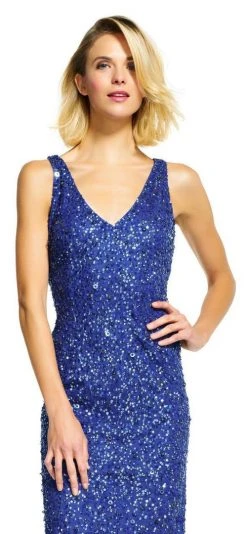 Adrianna Papell - 91920030 Sleeveless Cutout Embellished Gown Formal Gowns