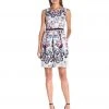Adrianna Papell - AP1D100197 Sleeveless Floral Bateau Pleated Dress Cocktail Dresses 1 Adrianna Papell - AP1D100197 Sleeveless Floral Bateau Pleated Dress Cocktail Dresses