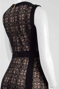 Adrianna Papell - AP1D100368 Sleeveless Lace Jewel Neck A-line Dress 9 Adrianna Papell - AP1D100368 Sleeveless Lace Jewel Neck A-line Dress