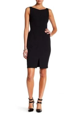 Cocktail Dresses Adrianna Papell - AP1D100506 Sleeveless Bateau Crepe Dress