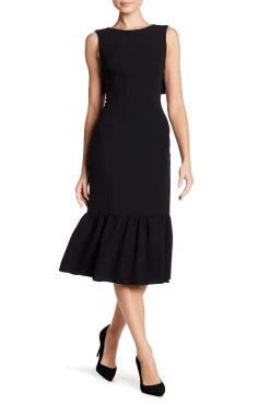 Adrianna Papell - AP1D100650 Ruffle Paneled Hem Sheath Dress Cocktail Dresses