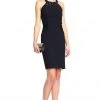 Adrianna Papell - AP1D100855 Embellished Halter Sheath Dress Cocktail Dresses 2 Adrianna Papell - AP1D100855 Embellished Halter Sheath Dress Cocktail Dresses