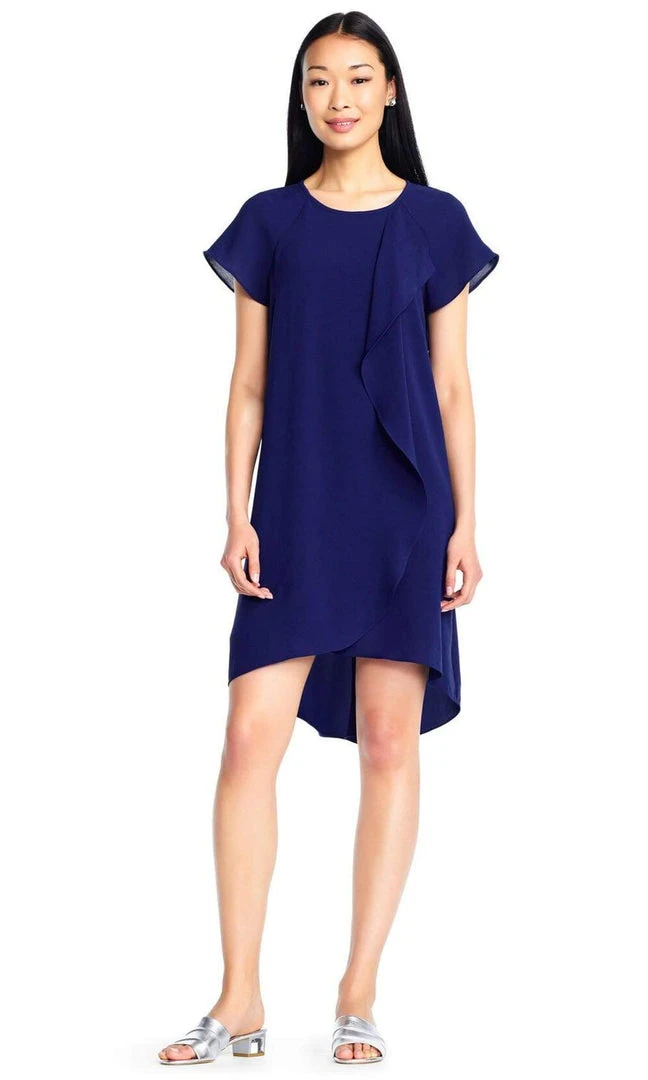 Adrianna Papell - AP1D101223 Gauzy Crepe Flutter Sleeve Shift Dress 3 Adrianna Papell - AP1D101223 Gauzy Crepe Flutter Sleeve Shift Dress