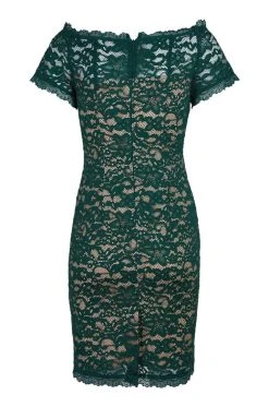 Adrianna Papell - AP1D101379 Off Shoulder Scalloped Lace Dress Cocktail Dresses