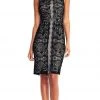Adrianna Papell - AP1D101560 Sleeveless Velvet Lace Sheath Dress Cocktail Dresses