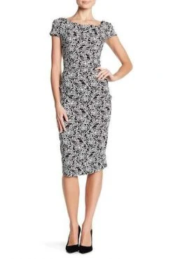 Adrianna Papell - AP1D101704 Floral Asymmetric Cocktail Dress Cocktail Dresses