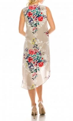 Adrianna Papell - AP1D102209 Floral High Low Dress Cocktail Dresses