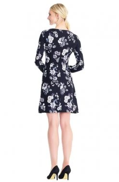 Cocktail Dresses Adrianna Papell - AP1D102578 Floral Faux Wrap Cocktail Dress