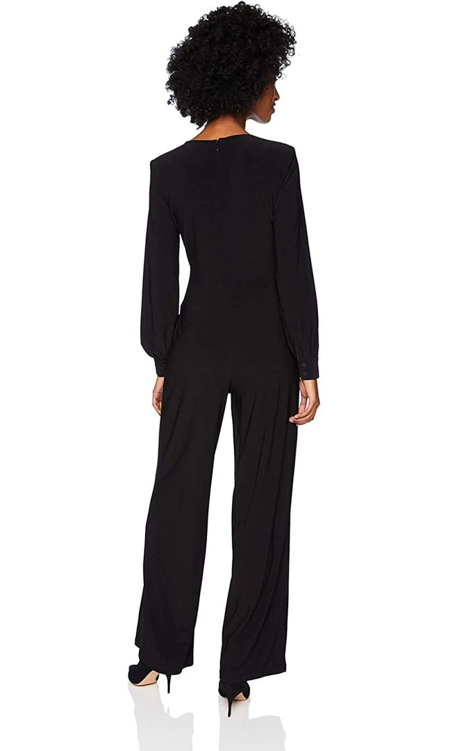 Adrianna Papell - AP1D102822 Bishop Sleeve Surplice Bodice Jumpsuit Plus Size Dresses 4 Adrianna Papell - AP1D102822 Bishop Sleeve Surplice Bodice Jumpsuit Plus Size Dresses