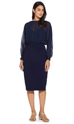 Adrianna Papell - AP1D103635 Illusion Blouson Bodice Bandage Dress Cocktail Dresses