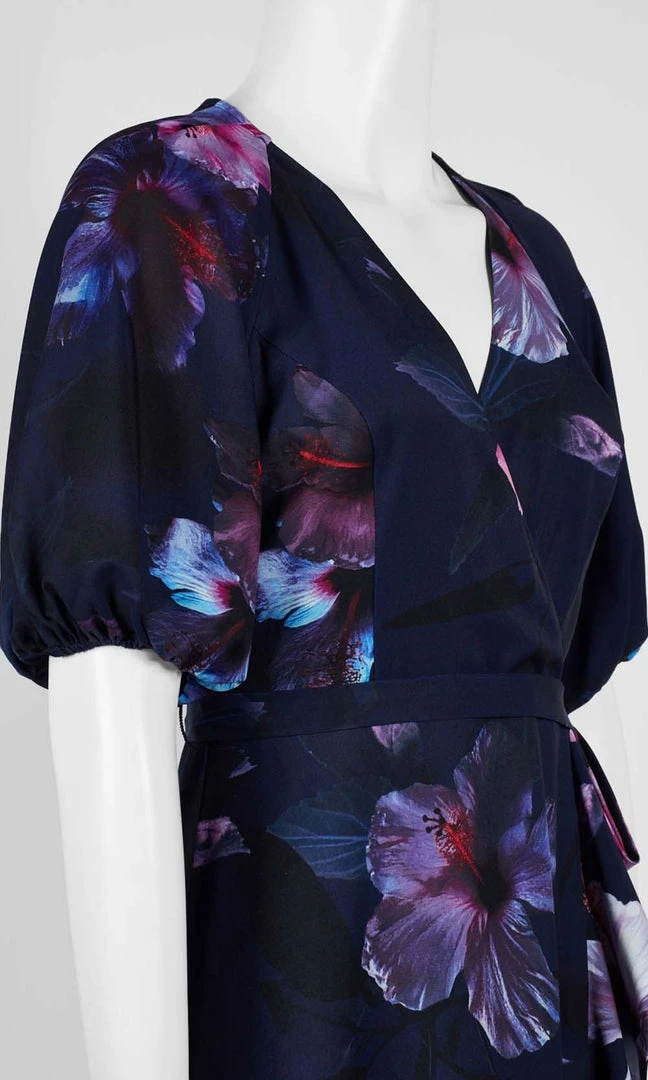 Adrianna Papell - AP1D103770 Floral Print V Neck A-Line Dress Cocktail Dresses 9 Adrianna Papell - AP1D103770 Floral Print V Neck A-Line Dress Cocktail Dresses