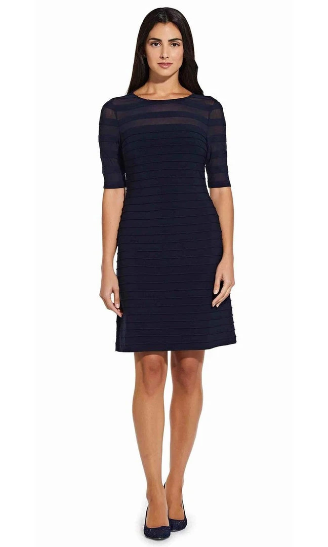 Cocktail Dresses Adrianna Papell - AP1D103882 Ribbed Fitted Cocktail Dress 3 Cocktail Dresses Adrianna Papell - AP1D103882 Ribbed Fitted Cocktail Dress