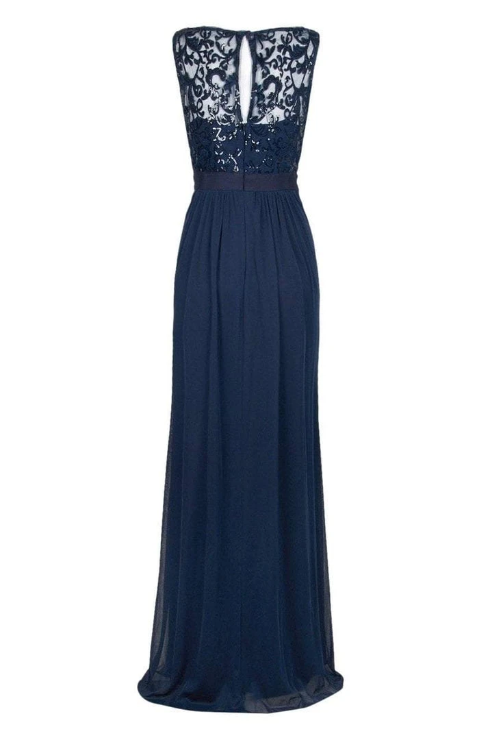 Adrianna Papell - AP1E200117 Embellished Bateau Tulle A-line Dress 5 Adrianna Papell - AP1E200117 Embellished Bateau Tulle A-line Dress