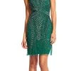 Cocktail Dresses Adrianna Papell - AP1E200188 Geometrically Sequined Dress