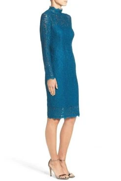 Adrianna Papell - AP1E200552 Long Sleeve Bodycon Lace Dress 10 Adrianna Papell - AP1E200552 Long Sleeve Bodycon Lace Dress
