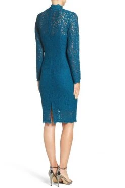 Adrianna Papell - AP1E200552 Long Sleeve Bodycon Lace Dress 9 Adrianna Papell - AP1E200552 Long Sleeve Bodycon Lace Dress