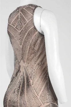 Adrianna Papell - AP1E200575 Beaded Halter Sheath Dress Cocktail Dresses
