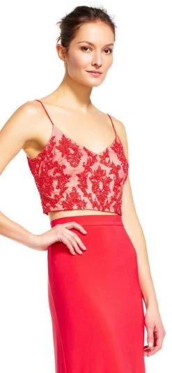 Adrianna Papell - AP1E201024 Two-Piece Beaded Sheath Gown Formal Gowns