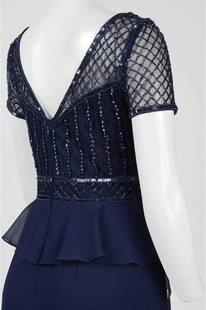 Formal Gowns Adrianna Papell - AP1E201086 Bedazzled V-neck A-line Dress 7 Formal Gowns Adrianna Papell - AP1E201086 Bedazzled V-neck A-line Dress