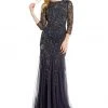 Formal Gowns Adrianna Papell - AP1E201302 Embellished Jewel Neck Dress