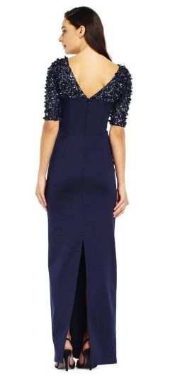 Formal Gowns Adrianna Papell - AP1E201359 Embellished Scuba Sheath Dress