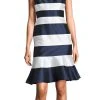 Cocktail Dresses Adrianna Papell - AP1E201573 Stripe Patterned Short Dress
