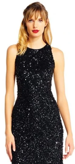 Adrianna Papell - AP1E201754 High Low Sequin Beaded Sleeveless Gown Formal Gowns 14 Adrianna Papell - AP1E201754 High Low Sequin Beaded Sleeveless Gown Formal Gowns