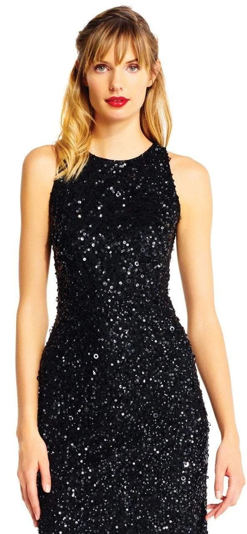 Adrianna Papell - AP1E201754 High Low Sequin Beaded Sleeveless Gown Formal Gowns 5 Adrianna Papell - AP1E201754 High Low Sequin Beaded Sleeveless Gown Formal Gowns