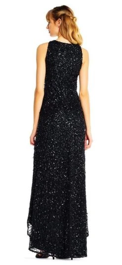 Adrianna Papell - AP1E201754 High Low Sequin Beaded Sleeveless Gown Formal Gowns