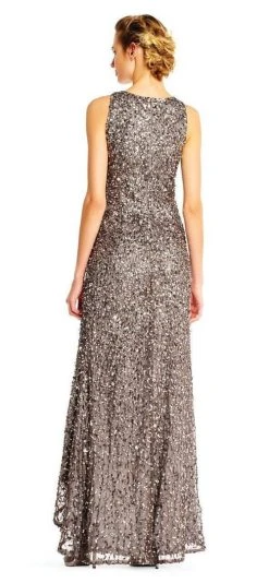 Adrianna Papell - AP1E201754 High Low Sequin Beaded Sleeveless Gown Formal Gowns 19 Adrianna Papell - AP1E201754 High Low Sequin Beaded Sleeveless Gown Formal Gowns