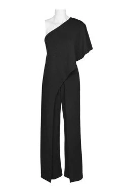 Plus Size Dresses Adrianna Papell - AP1E201788 One Shoulder Asymmetrical Cape Jumpsuit 12 Plus Size Dresses Adrianna Papell - AP1E201788 One Shoulder Asymmetrical Cape Jumpsuit