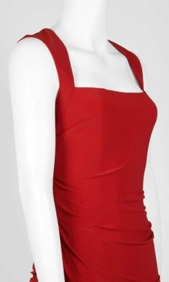 Adrianna Papell - AP1E202255 Sleeveless Square Neckline Sheath Dress Formal Gowns