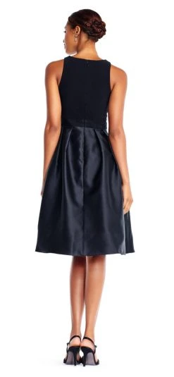 Adrianna Papell - AP1E202707 Criss Cross Halter A-Line Dress