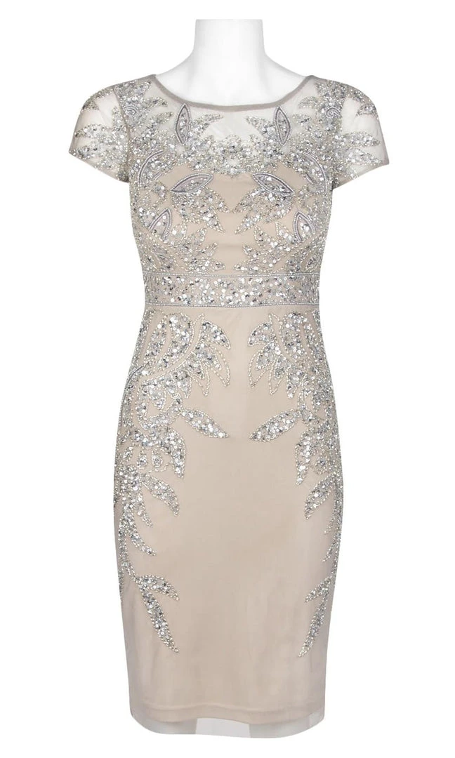 Adrianna Papell - AP1E202791 Embellished Bateau Fitted Cocktail Dress 5 Adrianna Papell - AP1E202791 Embellished Bateau Fitted Cocktail Dress